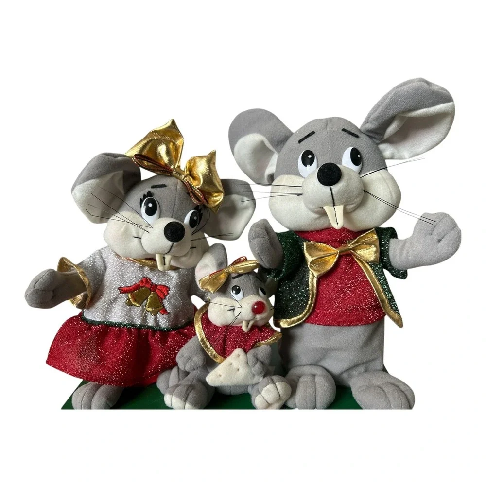 Vintage Caroling‎ Mice Mouse Family Animated Sing & Sway Christmas Motion